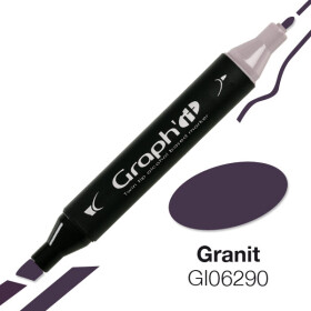GRAPHIT Marker mit Rund- / Keilspitze Alkohol-basiert, Farbe: Granit (6290)