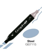 GRAPHIT Marker mit Rund- / Keilspitze Alkohol-basiert, Farbe: Steel 7115