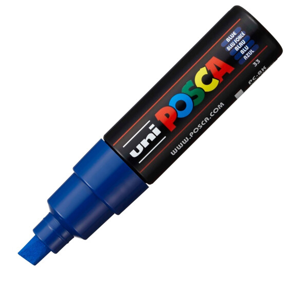 Marker POSCA PC-8K breit Keilspitze 8 mm - blau