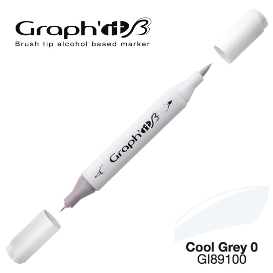 GRAPHIT Marker Brush & Extra Fine - Cool Grey 0 (9100)