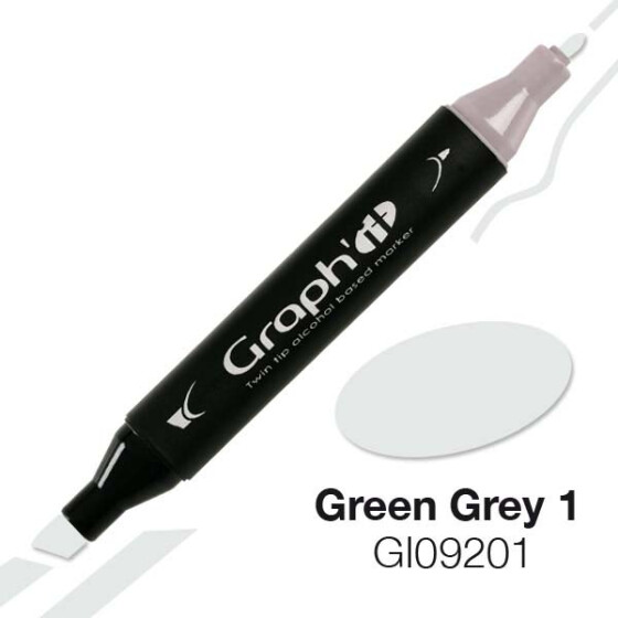 GRAPHIT Marker mit Rund- / Keilspitze Alkohol-basiert, Farbe: Green Grey 1 9201