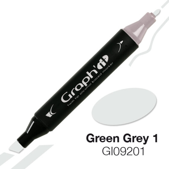 GRAPHIT Marker mit Rund- / Keilspitze Alkohol-basiert, Farbe: Green Grey 1 (9201)