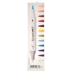 GRAPHIT Marker Brush & Extra Fine 12er Set - Comics