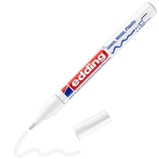 Glanzlackmarker 751 creative Rundspitze 1-2 mm - weiss