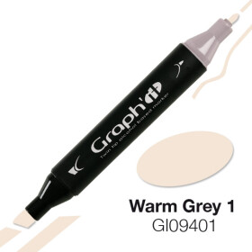 GRAPHIT Marker mit Rund- / Keilspitze Alkohol-basiert, Farbe: Warm Grey 1 (9401)