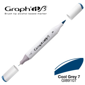 GRAPHIT Marker Brush & Extra Fine - Cool Grey 7 (9107)