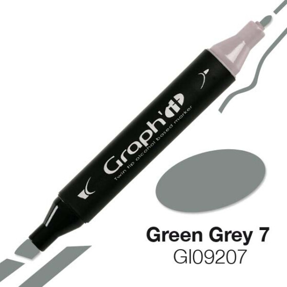 GRAPHIT Marker mit Rund- / Keilspitze Alkohol-basiert, Farbe: Green Grey 7 9207