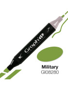 GRAPHIT Marker mit Rund- / Keilspitze Alkohol-basiert, Farbe: Military (8280)