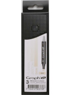 GRAPHIT Marker mit Rund- / Keilspitze Alkohol-basiert, 3er Set - Skin