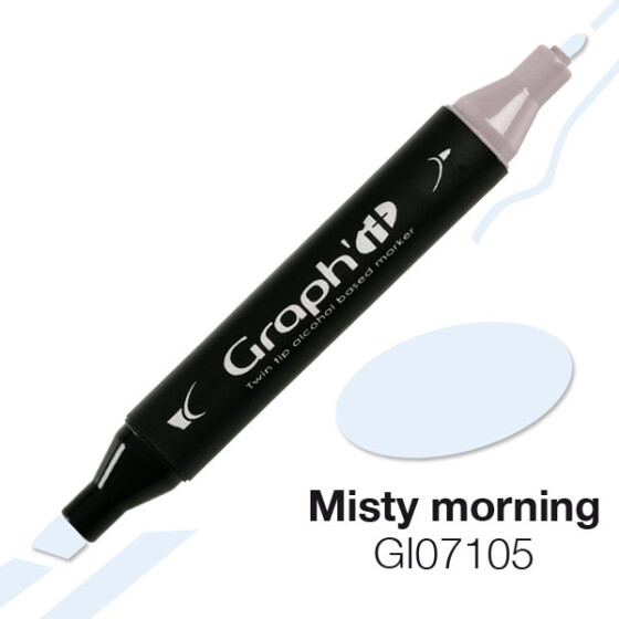 GRAPHIT Marker mit Rund- / Keilspitze Alkohol-basiert, Farbe: Misty Mornin (7105)