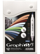 GRAPHIT Marker Brush & Extra Fine 12er Set - Urban