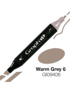 GRAPHIT Marker mit Rund- / Keilspitze Alkohol-basiert, Farbe: Warm Grey 6 9406