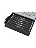 GRAPHIT Marker mit Rund- / Keilspitze Alkohol-basiert, 12er Set Cool Greys