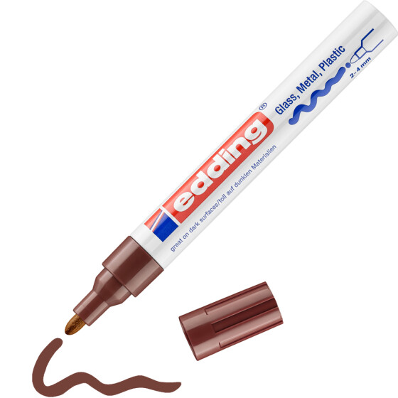 Glanzlackmarker 750 creative Rundspitze 2 - 4 mm - braun