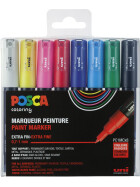 Marker POSCA PC-1MC extra-fein konische Spitze 0,7 mm - 8er Set sortiert