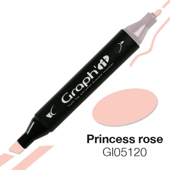 GRAPHIT Marker mit Rund- / Keilspitze Alkohol-basiert, Farbe: Princess Ros (5120)