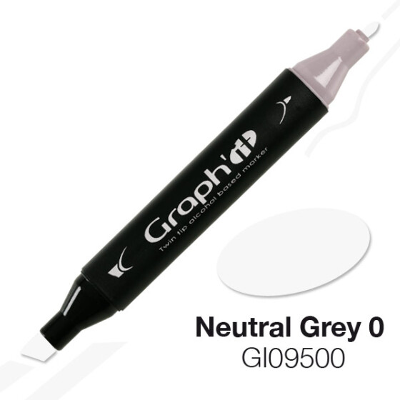GRAPHIT Marker mit Rund- / Keilspitze Alkohol-basiert, Farbe: Neutral Grey (9500)