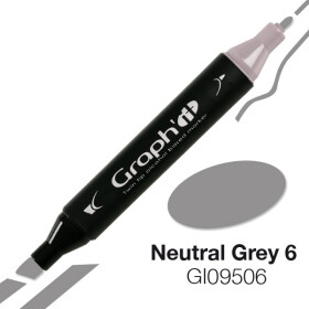 GRAPHIT Marker mit Rund- / Keilspitze Alkohol-basiert, Farbe: Neutral Grey (9506)