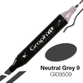 GRAPHIT Marker mit Rund- / Keilspitze Alkohol-basiert, Farbe: Neutral Grey (9509)