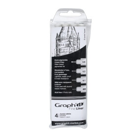 GRAPHIT 4er Set Pigmentliner Black (003 / 0.1  / 0.3 /...