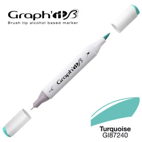 GRAPHIT Marker Brush & Extra Fine - Turquoise (7240)