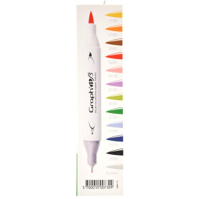 GRAPHIT Marker Brush & Extra Fine12er Set - Essential