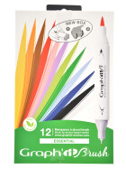 GRAPHIT Marker Brush & Extra Fine12er Set - Essential