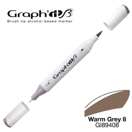 GRAPHIT Marker Brush & Extra Fine - Warm Grey 8 (9408)