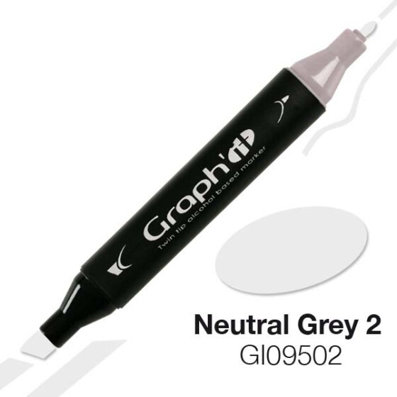 GRAPHIT Marker mit Rund- / Keilspitze Alkohol-basiert, Farbe: Neutral Grey 9502