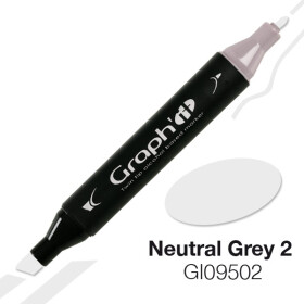 GRAPHIT Marker mit Rund- / Keilspitze Alkohol-basiert, Farbe: Neutral Grey (9502)