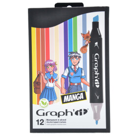 GRAPHIT Marker mit Rund- / Keilspitze Alkohol-basiert,...