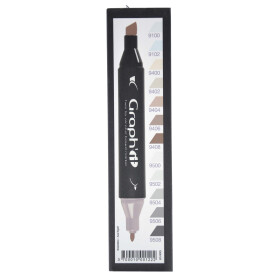 Layoutmarker GRAPHIT 12er Set - Mix Greys