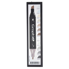Layoutmarker GRAPHIT 12er Set - Mix Greys