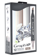 Layoutmarker GRAPHIT 12er Set - Mix Greys