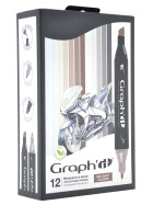 Layoutmarker GRAPHIT 12er Set - Mix Greys
