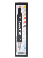 GRAPHIT Marker mit Rund- / Keilspitze Alkohol-basiert, 12er Set Characters colo