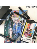 GRAPHIT Marker mit Rund- / Keilspitze Alkohol-basiert, 12er Set Characters colo