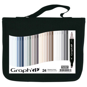 Layoutmarker GRAPHIT 24er Set - Mix Grau