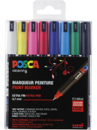 Marker POSCA PC-1MR extra-feine kalibrierte Spitze 0,7 mm - 8er Set