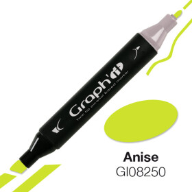 GRAPHIT Marker mit Rund- / Keilspitze Alkohol-basiert, Farbe: Anise (8250)
