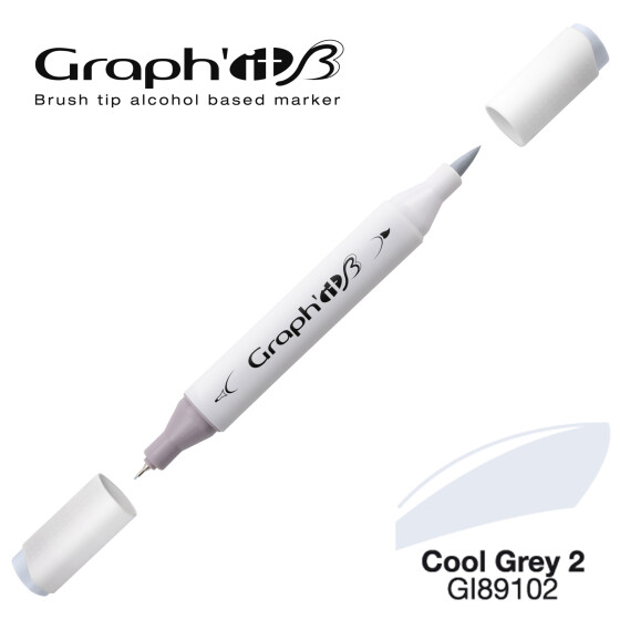 GRAPHIT Marker Brush & Extra Fine - Cool Grey 2 (9102)