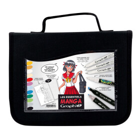 Layoutmarker GRAPHIT 12er Wallet - Manga 12 Stifte plus Zubehör
