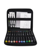 Manga GRAPH-IT Kit: 12 Markers - 3 Liners - 1 Shake Marker - 1 A4 pad -