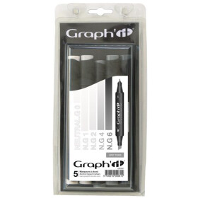 GRAPHIT Marker mit Rund- / Keilspitze Alkohol-basiert,...
