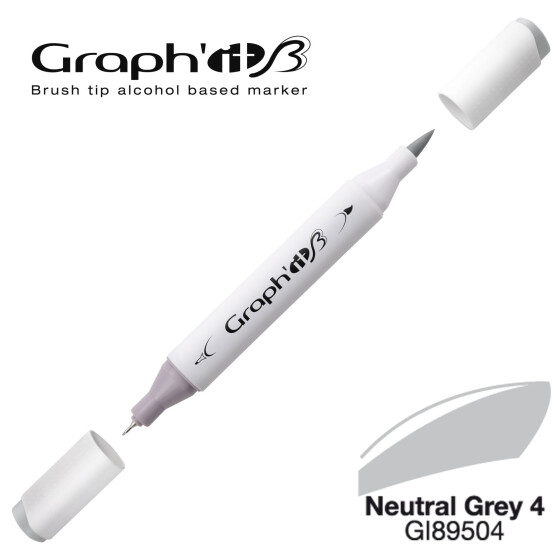 GRAPHIT Marker Brush & Extra Fine - Neutral Grey 4 (9504)