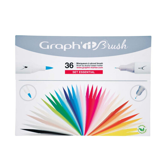GRAPHIT Marker Brush & Extra Fine 36er Set - Essential