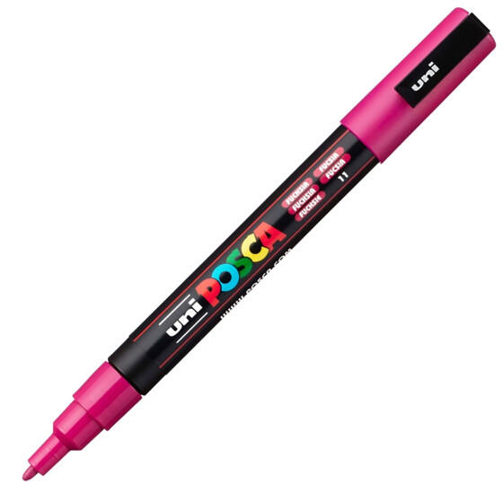 Marker POSCA PC-3M fein Rundspitze 0,9-1,3 mm - fuchsia