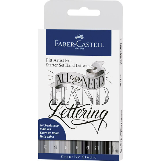 Tuschestift PITT® Artist Pen Hand-Lettering - 9teiliges Starterset