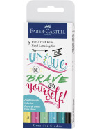Tuschestift PITT® Artist Pen Hand-Lettering Pastelltöne - 6er Etui