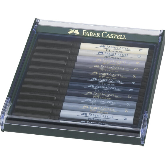 Tuschestift PITT® Artist Pen B Grautöne - 12er Kassette